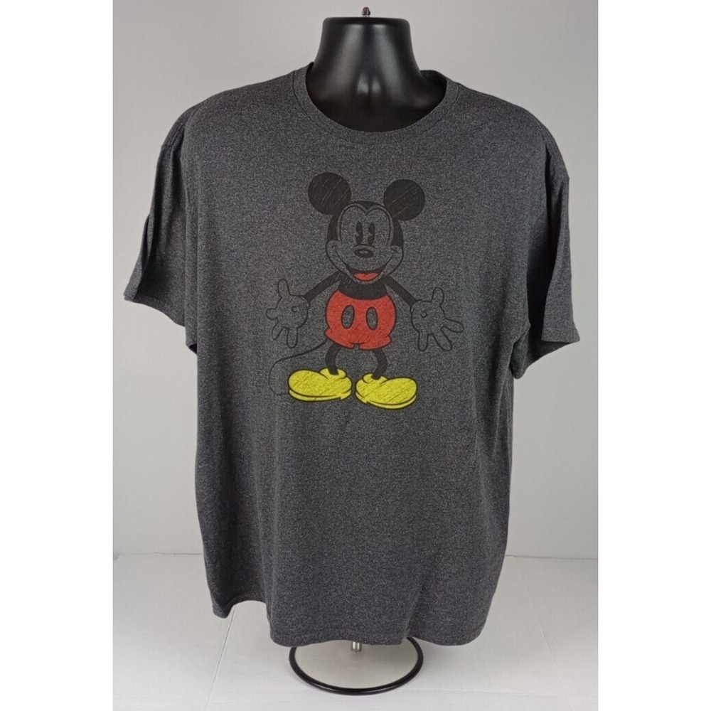 Disney Rare Pose‎ 1930's Style Mickey Mouse Dark Gray Men's Size XL T-Shirt